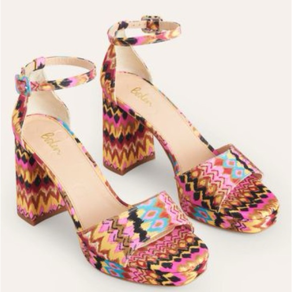 BODEN Ikat Heeled Platforms